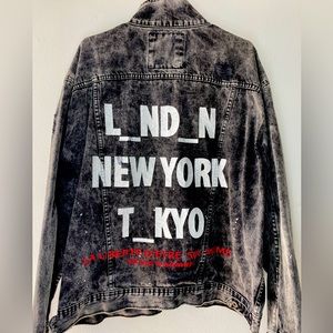 Zara Rare Collection Black Wash Jean Jacket XL